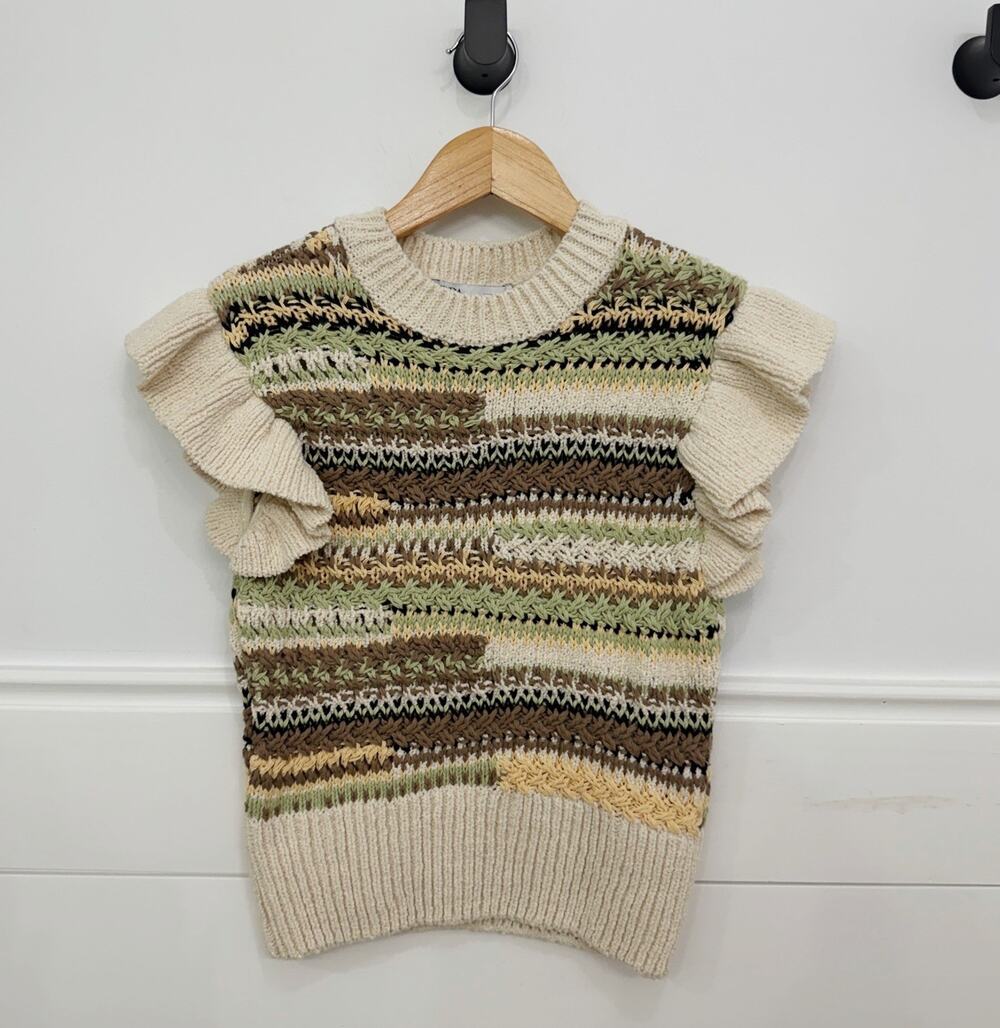 Women’s Zara Knit Bell Sleeve Sweater Top Size Small S